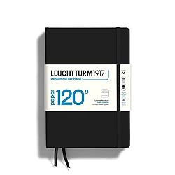 LEUCHTTURM1917 - 120G Special Edition - Medium A5 Ruled Hardcover Notebook (Black) - 203 Numbered Pages with 120gsm Paper