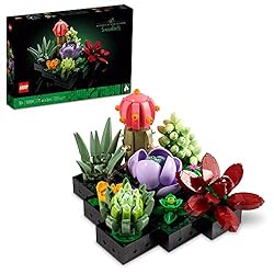 Lego Icons Succulents 10309 Artificial Plants Set for Adults, Home Decor, Birthday, Creative Housewarming Gifts, Botanical Collection, Flower Bouquet Kit